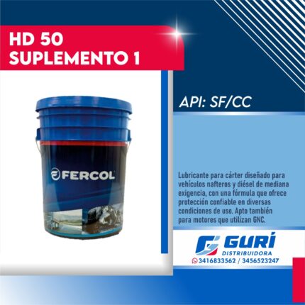 HD 50 SUPLEMENTO 1 X 20 LTS